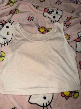 Ocean Drive Girls' White Ribbed Tank Top